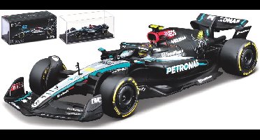 Bburago Mercedes-Benz Amg - Modelauto - Schaal 1:43 - Zilver/Zwart/Turquoise