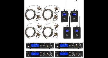 Power Dynamics PD810 In Ear Monitor Systeem set voor bands - UHF inear monitor systeem - 15 kanaals