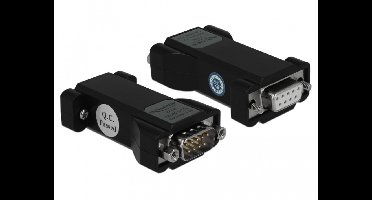 Delock Converter 1 x Serial RS-232 DB9 female to 1 x Serial LVTTL / LVCMOS 3.3 V DB9 male with ESD protection 3 kV and extended temperature range