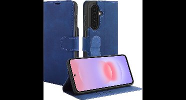 Just in Case hoesje geschikt voor Samsung Galaxy A27 Hoesje met Pasjeshouder - Premium Bookcase - Blauw