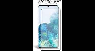 Samsung Galaxy S20 Ultra full cover Glass Screen protector - Zwart