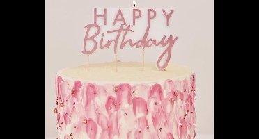 Ginger Ray - Ginger Ray - Mix It UP - Verjaardagskaars Happy Birthday Rose Gold