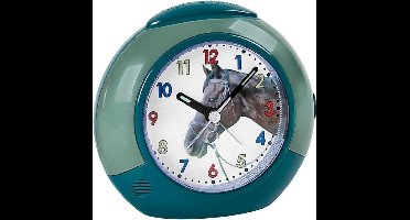 Kinderwekker groen met paardmotief