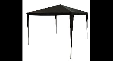 Lifetime Garden Partytent 3 x 3M - Paviljoen en Feesttent voor Tuin of Terras - Party Tent incl. Haringen en Scheerlijnen - Nokhoogte 2.5M - Kunststof - Antraciet