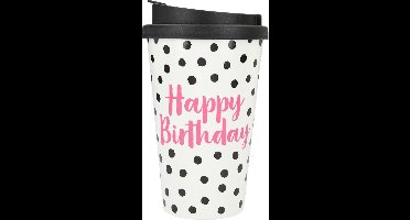 Depesche Drinkbeker To-Go Happy Birthday Dots