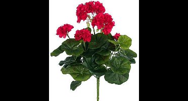 Kunstplant Geranium donkerroze - Steker H 35cm - Mica Decorations