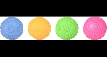 Flamingo Hondenspeelgoed Voetbal rubber - Multi - 5.5 cm