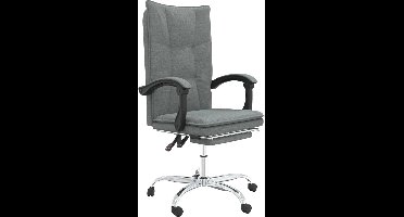 vidaXL - Kantoorstoel - verstelbaar - stof - donkergrijs