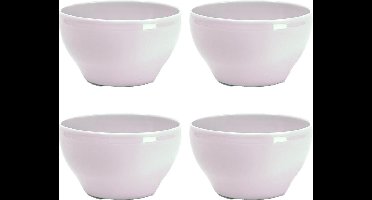 Plasticforte kommetjes/schaaltjes - 8x - dessert/ontbijt - kunststof - D14 cm - roze