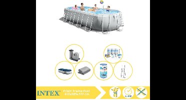 Intex Prism Frame Zwembad - Opzetzwembad - 610x305x122 cm - Inclusief Onderhoudspakket en Filter