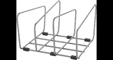 Metaltex - Snijplanken Houder - Pannendekselhouder - Organizer voor Bakblikken, Deksel en Borden - Inclusief Steundoppen - 22x21x14 cm