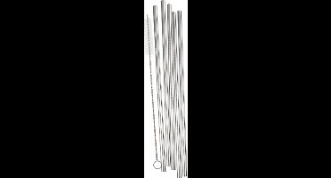 Ginger Ray - Ginger Ray - Metalen Rietjes Zilver (5 stuks)