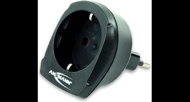 Ansmann Wereldstekker EU naar IT - reisstekker adapter - Europa naar Italië - Zwart