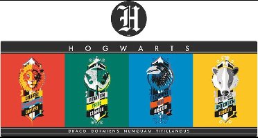 FaNaTtik Harry Potter - Desk Pad & Coaster Set Houses Bureaumat/Bureau onderlegger - Multicolours