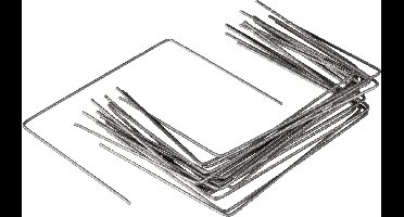 Nature Worteldoek/gronddoekpennen - 40x - verzinkt metaal - 20 x 25 cm - gronddoeken bevestigen