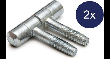 Meubel - Inboorpaumelle - 38x9mm - Verzinkt - 2 Stuks