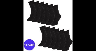 Apollo (Sports) - Thermo sokken unisex - Zwart - Maat 39/42 - 12-Pack - Voordeelpakket