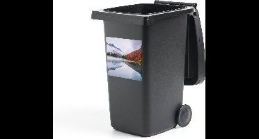 Container sticker Herfst - Mist - Water - Landschap - 40x40 cm - Kliko sticker