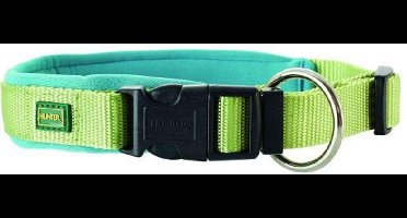 Hunter halsband voor hond neopreen vario plus groen / turquoise 010_60-65 cmx25 mm