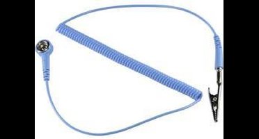 TRU COMPONENTS SpKL-4-244-SK ESD-aardingskabel 2.44 m Drukknop 4 mm, Krokodilklem