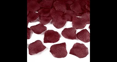 Rozenblaadjes snippers - donkerrood - 500x stuks - Bruiloft decoratie - Feestartikelen