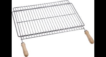 Vario barbecuerooster, roestvrijstaal, 70 x 40 cm, uitbreidbaar 72,5-82,5 cm