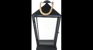 Esschert Design Lantaarn Met Touw M 24,6 X 45,6 Cm Ijzer Zwart