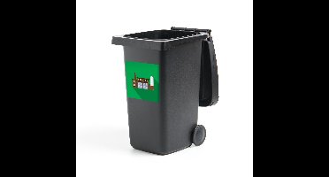 Container sticker Bier brouwen illustratie - Illustratie bierbrouwerij op groene achtergrond Klikosticker - 40x40 cm - kliko sticker - weerbestendige containersticker