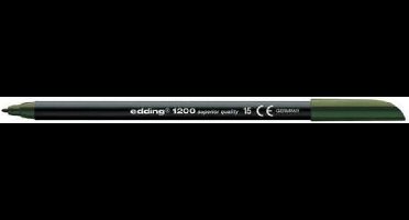 edding-1200 teken/kleur stift olijfgroen  1ST 0,5-1 mm /  4-1200015