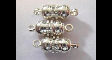 Magneetsluitingen bolvorm zilver 10 millimeter 3 Stuks