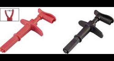 VOLTCRAFT MSK-116 Krokodillenklem Stekker 4 mm CAT III 1000 V, CAT IV 600 V Zwart, Rood