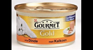 Gourmet gold fijne mousse kalkoen - 85 gr - 24 stuks