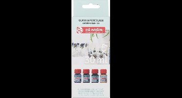 Talens Art Creation Glas & Porselein Transparant Set 4 x 30 ml Blauw