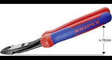 Knipex 74 22 200 Kracht-Zijsnijtang 12° gebogen 200mm