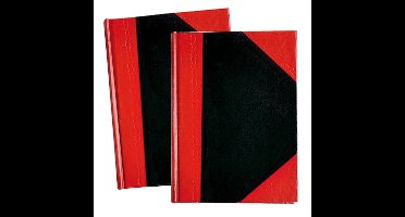 SOHO Notitieblok – Collegeblok – Lijntjespapier – Gelinieerd – A6 formaat – 1 stuk – Rood en Zwart