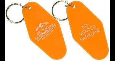 Fisura Sleutelhanger My Winter Paradise Oranje