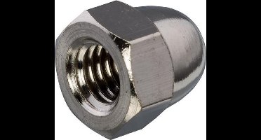 Hoenderdaal M12 dopmoeren messing vernikkeld 50 stuks