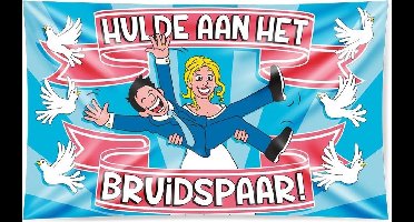 Paperdreams - Vlag - Hulde, bruidspaar - 150x90cm