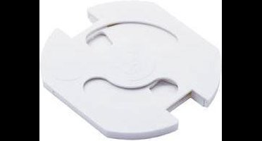 Bär stopcontactbeveiliging voor enkele contactdoos met aarde kleur wit RAL1013 set à 5 stuks