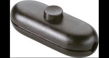 interBär Snoerschakelaar Zwart 1x uit/aan 2 A 1 stuk(s)