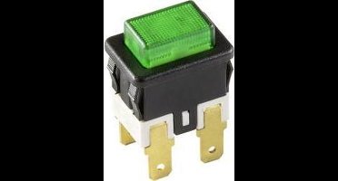 interBär 3635-250.22 3635-250.22 Drukschakelaar 250 V 16 A 1x uit/aan Continu Groen 1 stuk(s)