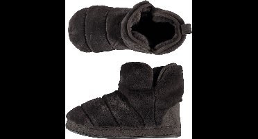 Apollo - Hoge sloffen dames - Fake Fur - Antraciet - Maat 37/38 - Sloffen dames - Warme sloffen dames