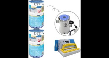 Intex - Filter type B - 2 stuks - Geschikt voor filterpomp 28634GS & WAYS scrubborstel