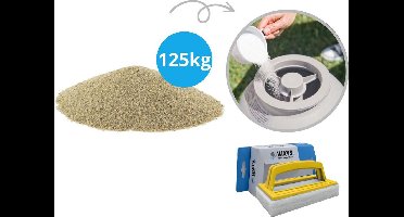Comfortpool - Voordeelverpakking - Filterzand Zandfilterpomp - Inhoud 125 kg (5 x 25 kilogram) & WAYS scrubborstel