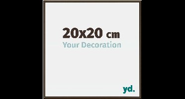 Your Decoration - Fotolijst 20x20 cm - Aluminium - Walnoot Structuur - New York