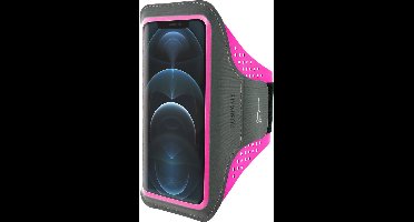 Mobiparts Comfort Fit Sport Armband Apple iPhone 12 Pro Max Neon Pink