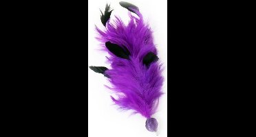 Verenpluim paars 30 cm buigbaar met speld en clip