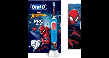Oral-B Pro Kids Elektrische Tandenborstel - Spiderman Editie inclusief Reisetui - Voor Kinderen Vanaf 3 Jaar