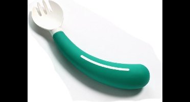 Aangepast kinderbestek - Scandinavisch design: Vork linkshandig - groen