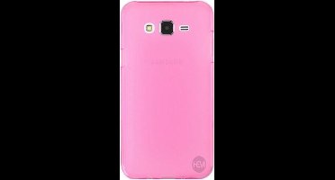 Roze Siliconen Gel TPU / Back Cover / hoesje Samsung Galaxy J3 2016